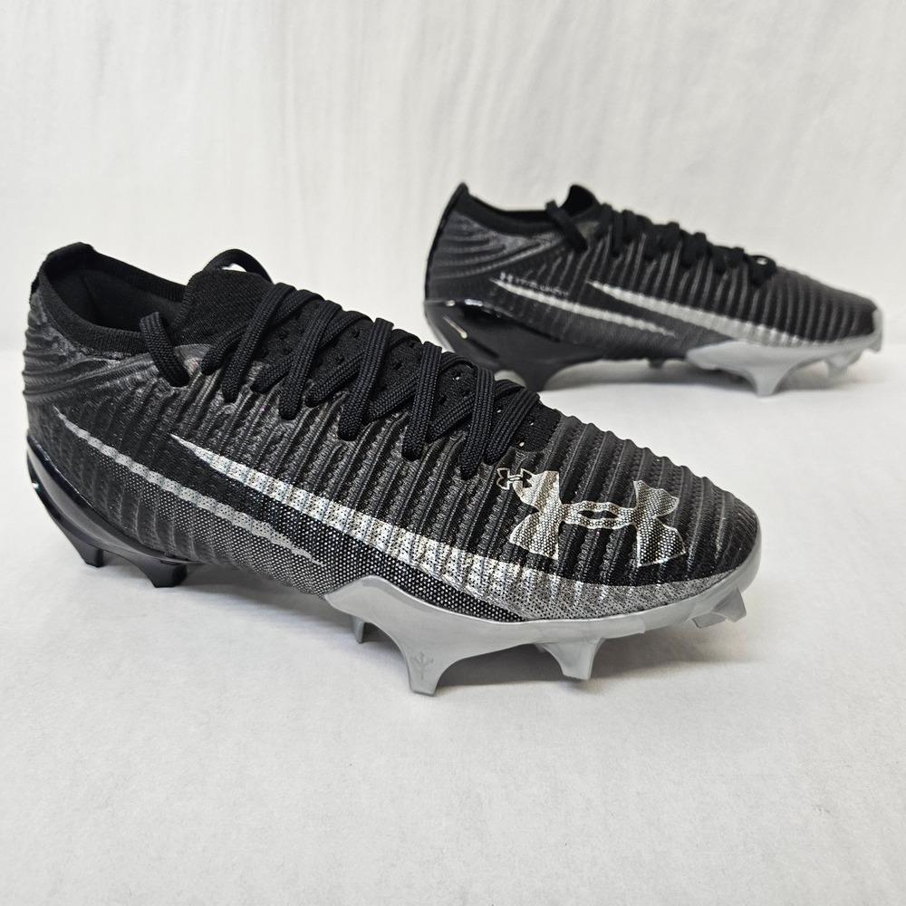 Under Armour UA Blur Pro Football Cleats 3028220-003 Black Grey Mens Size 6